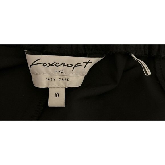Foxcroft Sz 10 Black Pants Stretch Slim-Fit Nylon Spandex Adjustable Waist - Picture 7 of 9